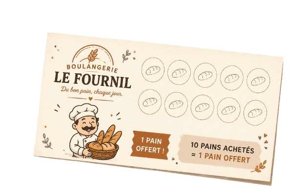 Carte de fidélité papier — boulangerie