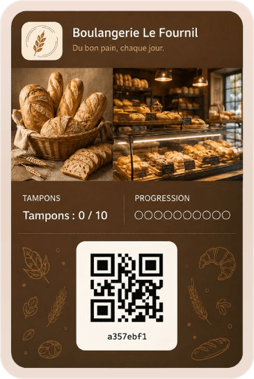 Carte digitale — boulangerie
